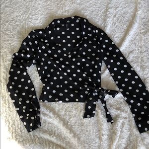 Polka dot Wrap Top